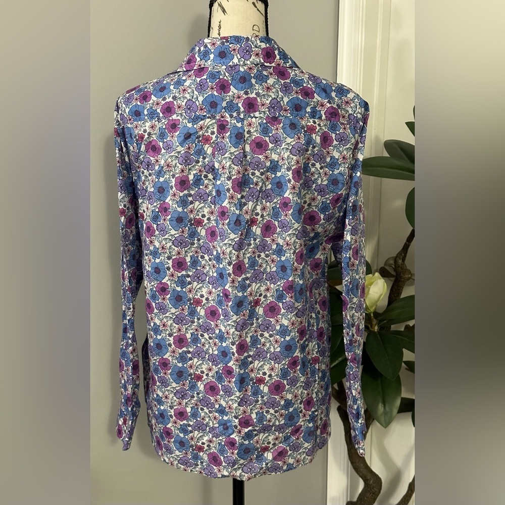 Talbots Purple and Blue Button Down Shirt 💎 - Picture 4 of 13